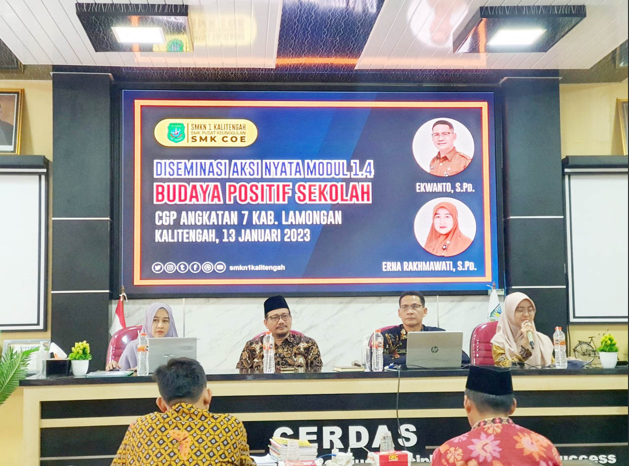 DISEMINASI AKSI NYATA MODUL 1.4 BUDAYA POSITIF SEKOLAH CGP ANGKATAN 7 KABUPATEN LAMONGAN