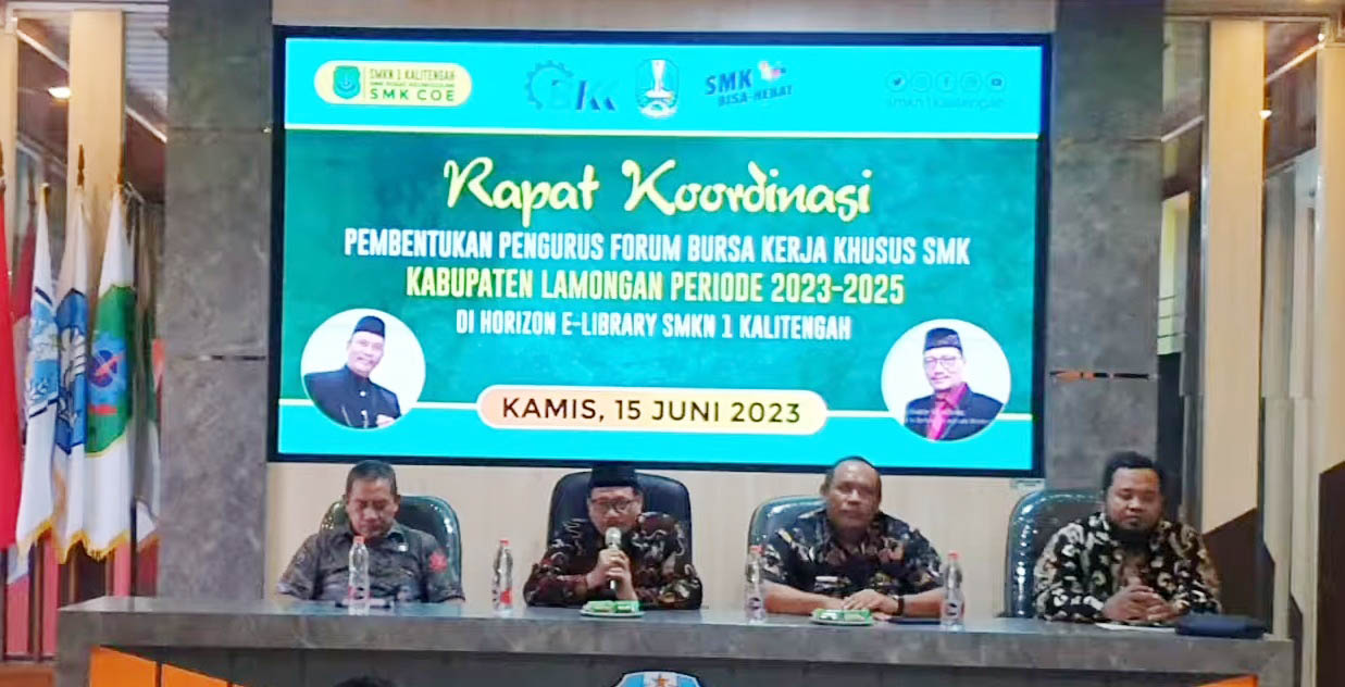 RAPAT KOORDINASI PEMBENTUKAN PENGURUS FORUM BURSA KERJA KHUSUS SMK KABUPATEN LAMONGAN PERIODE 2023 – 2025