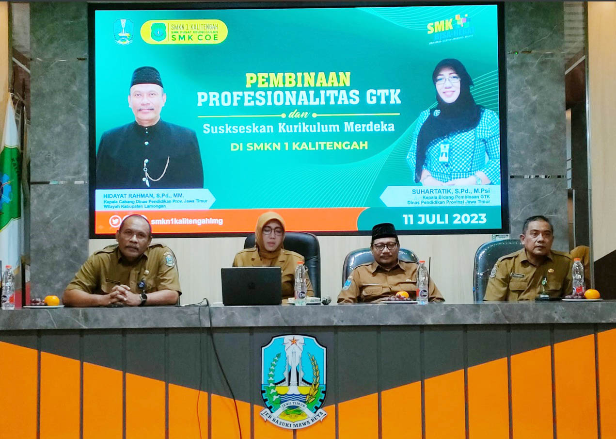 PEMBINAAN PROFESIONALITAS GTK DAN SUKSESKAN KURIKULUM MERDEKA DI SMK NEGERI 1 KALITENGAH LAMONGAN