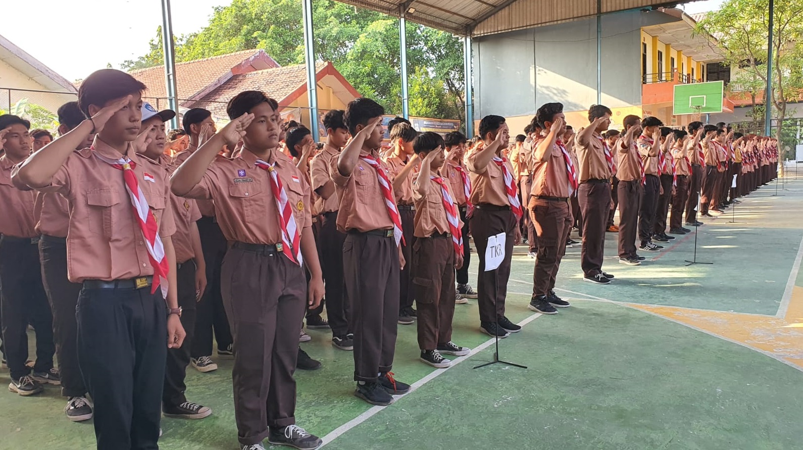 Upacara Hari Pramuka Ke-62 Di SMK Negeri 1 Kalitengah