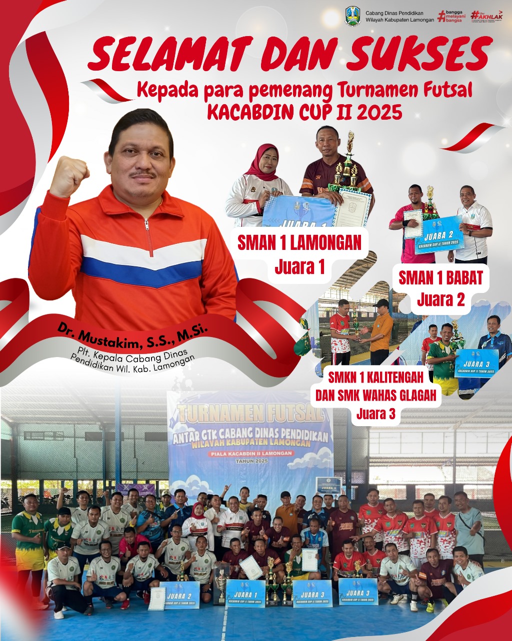 SELAMAT & SUKSES SMK NEGERI 1 KALITENGAH MERAIH JUARA 3 DALAM TURNAMEN FUTSAL KACABDIN CUP II 2025
