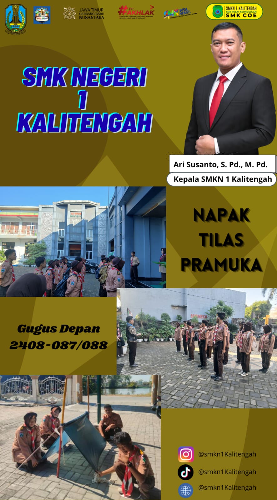 NAPAK TILAS PRAMUKA GUGUS DEPAN 2408-087/088 SMK NEGERI 1 KALITENGAH
