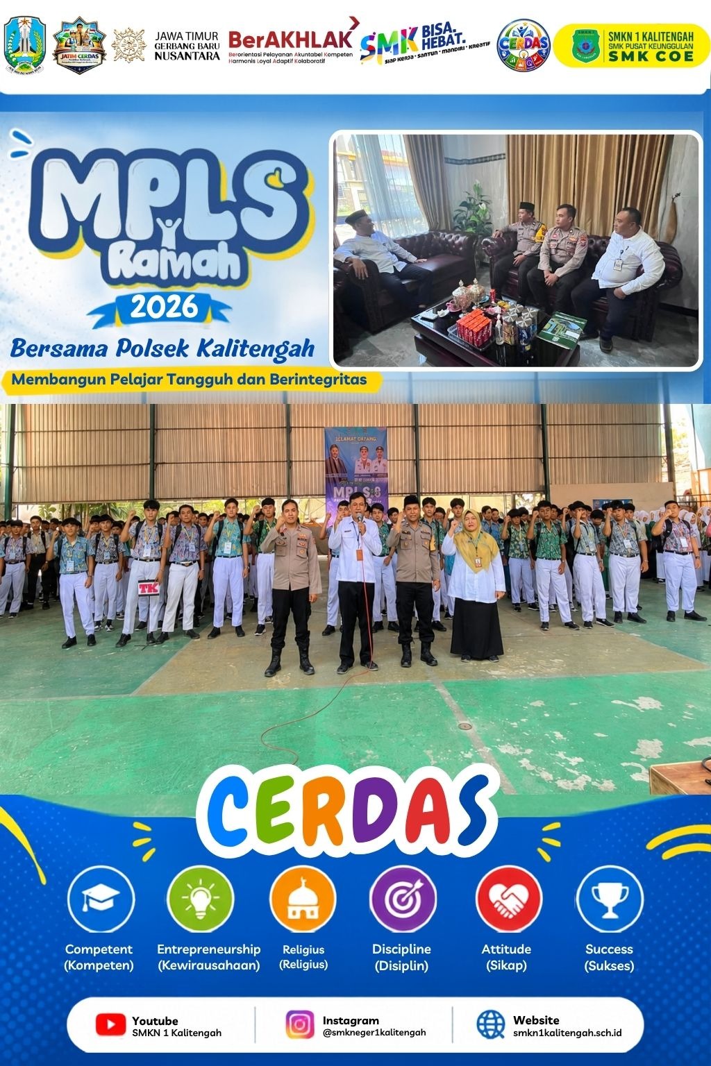 Sinergi MPLS Ramah 2026: SMKN 1 Kalitengah Gandeng Polsek Kalitengah Guna Membentuk Karakter Pelajar yang Tangguh dan Berintegritas