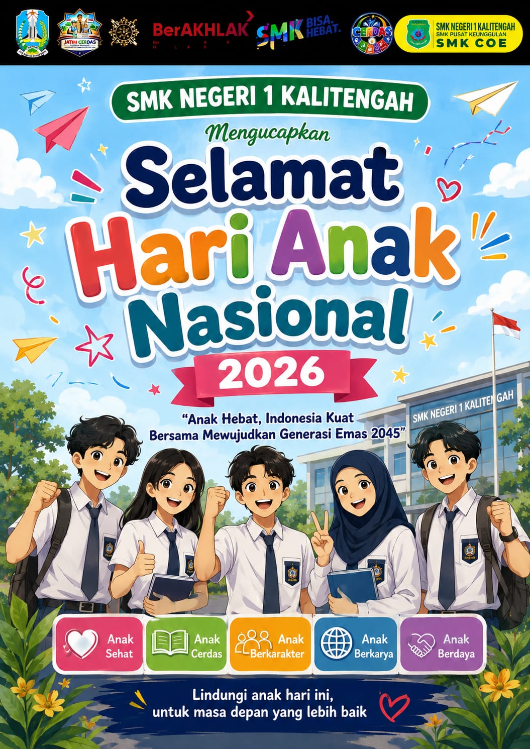Peringatan Hari Anak Nasional 2026 di SMKN 1 Kalitengah: Wujudkan Generasi Emas 2045 yang Sehat, Cerdas, dan Berkarakter