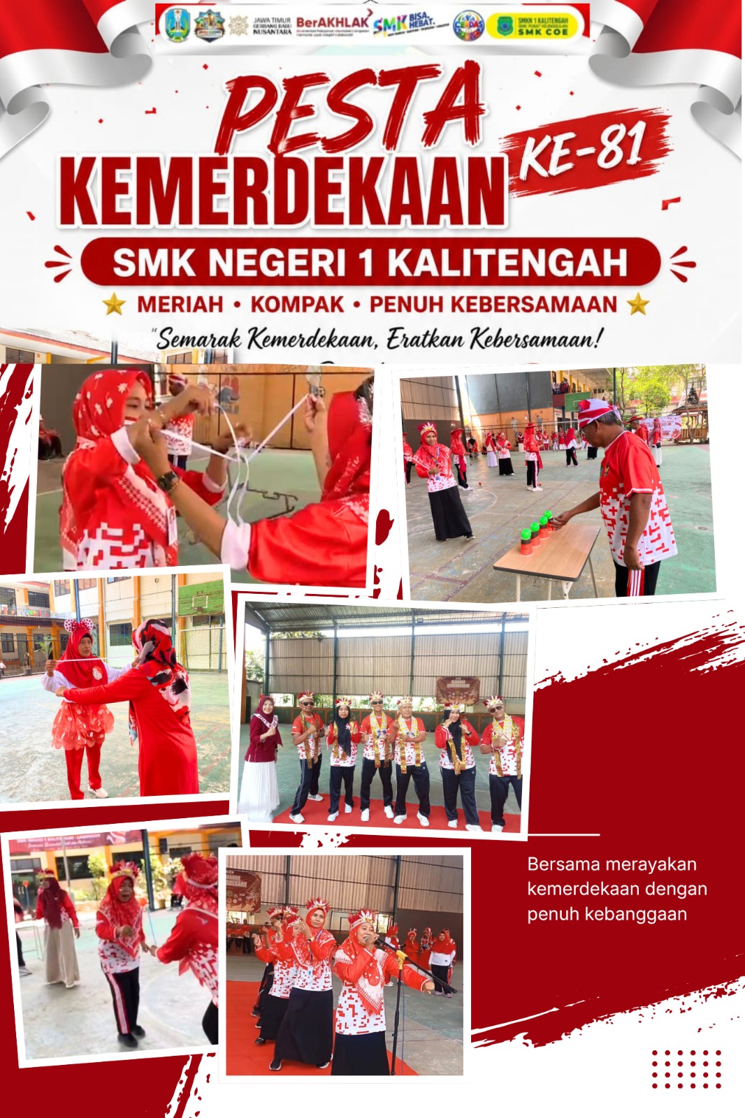 Kemeriahan Pesta Kemerdekaan Ke-81 SMK Negeri 1 Kalitengah: Semarak Kemerdekaan, Eratkan Kebersamaan