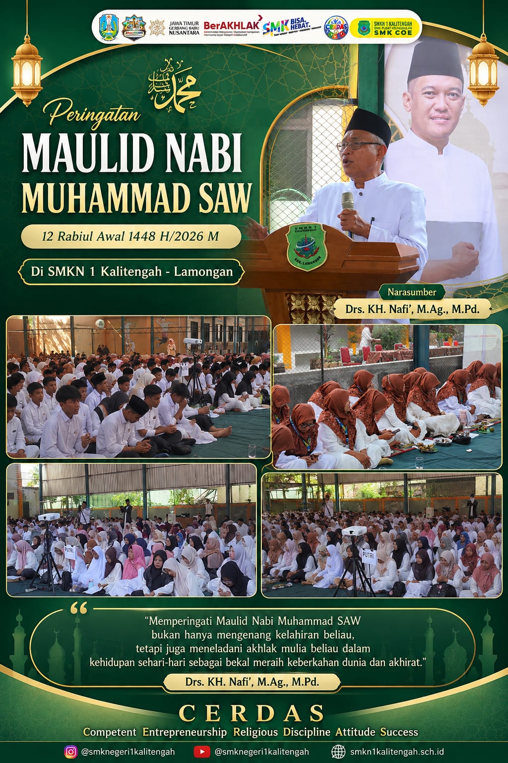 SMKN 1 Kalitengah Peringati Maulid Nabi Muhammad SAW 1448 H
