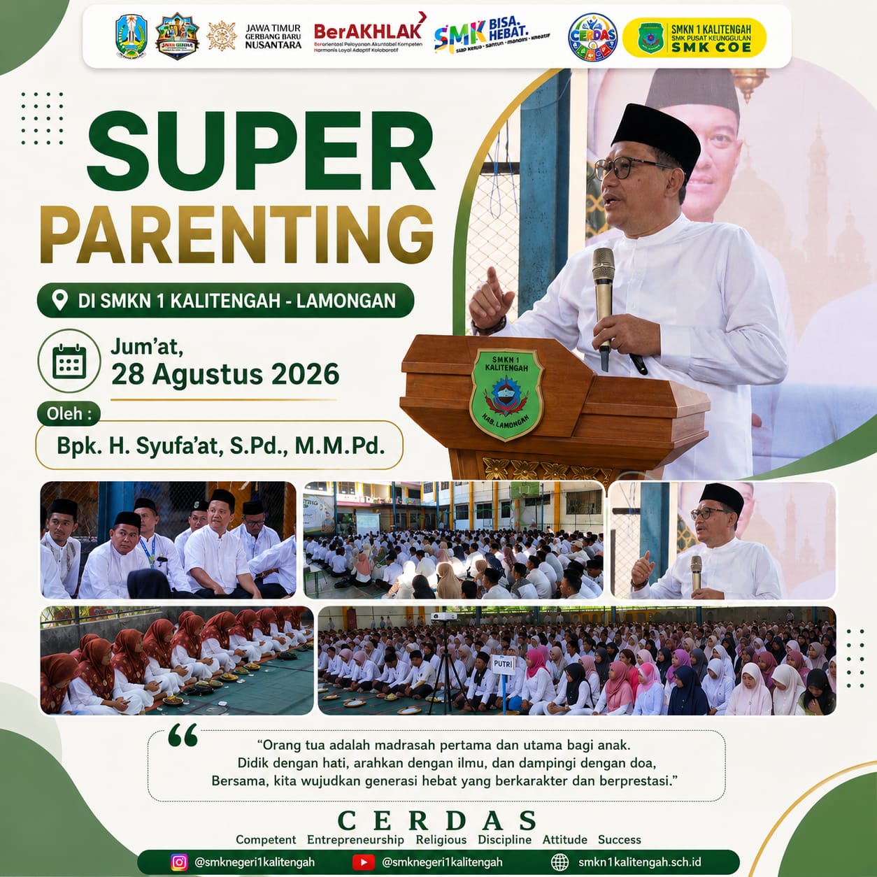 SMKN 1 Kalitengah Gelar Super Parenting, Perkuat Sinergi Sekolah dan Orang Tua