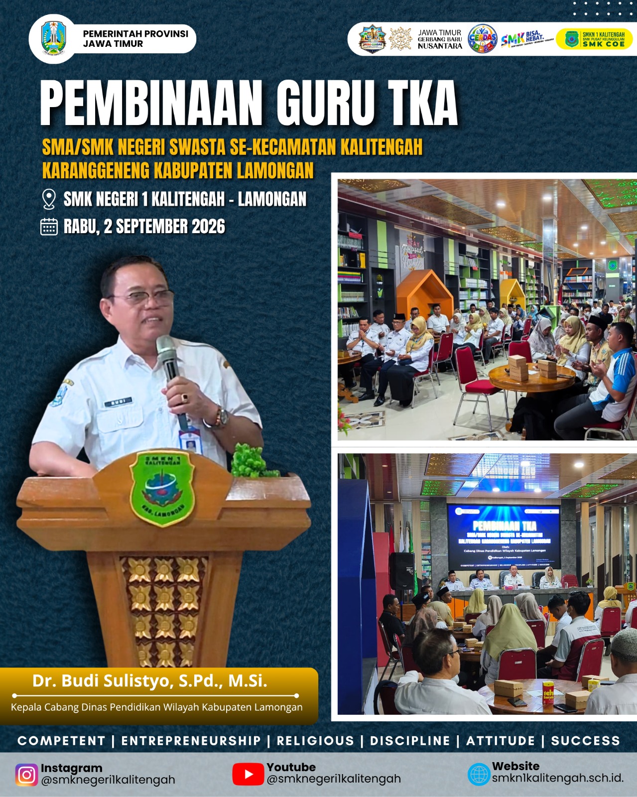 SMK Negeri 1 Kalitengah Jadi Tuan Rumah Pembinaan Guru TKA se-Kecamatan Kalitengah dan Karanggeneng