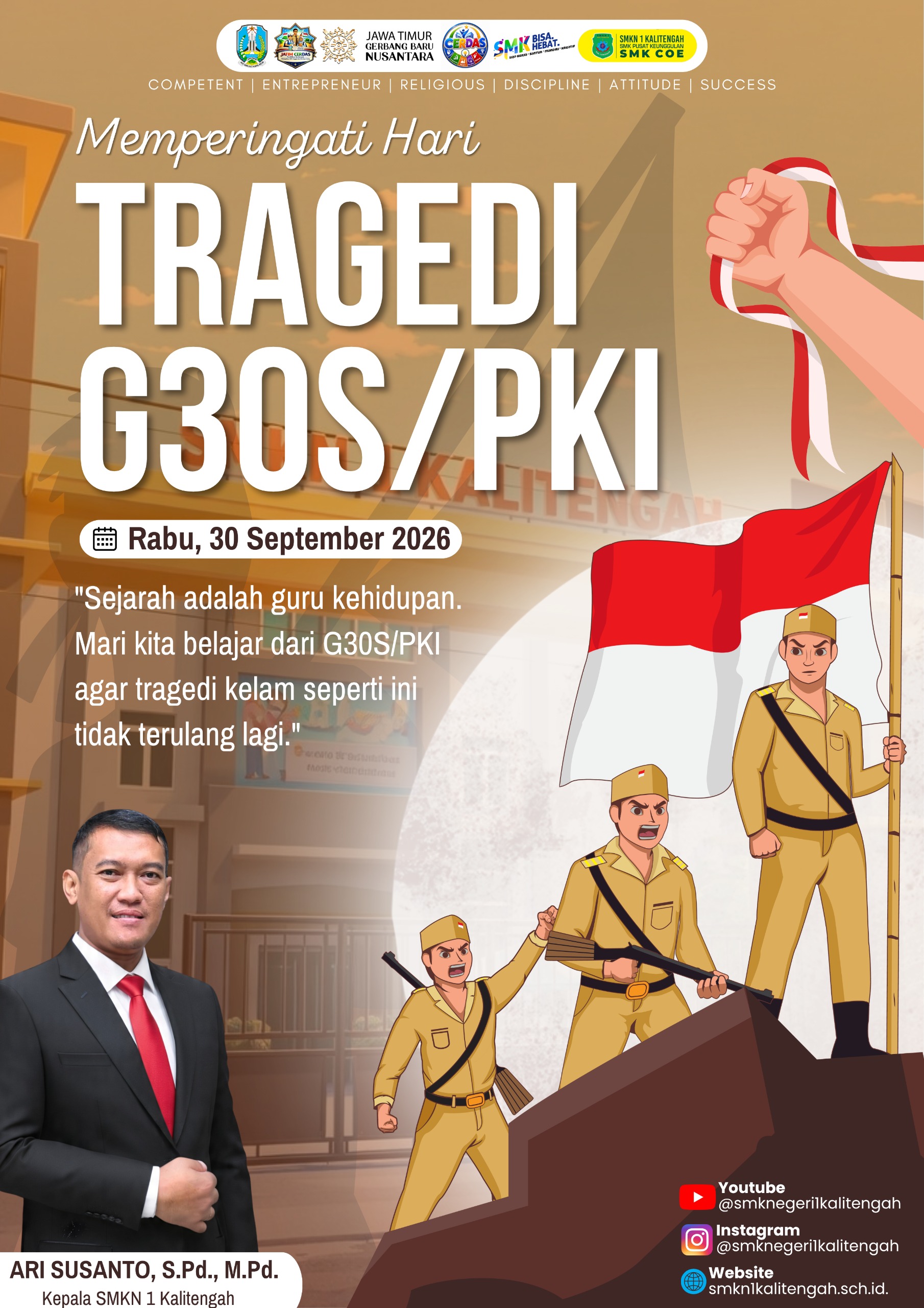 Memperingati Tragedi G30S/PKI: SMKN 1 Kalitengah Ajak Generasi Muda Petik Pelajaran Sejarah dan Kokohkan Pancasila