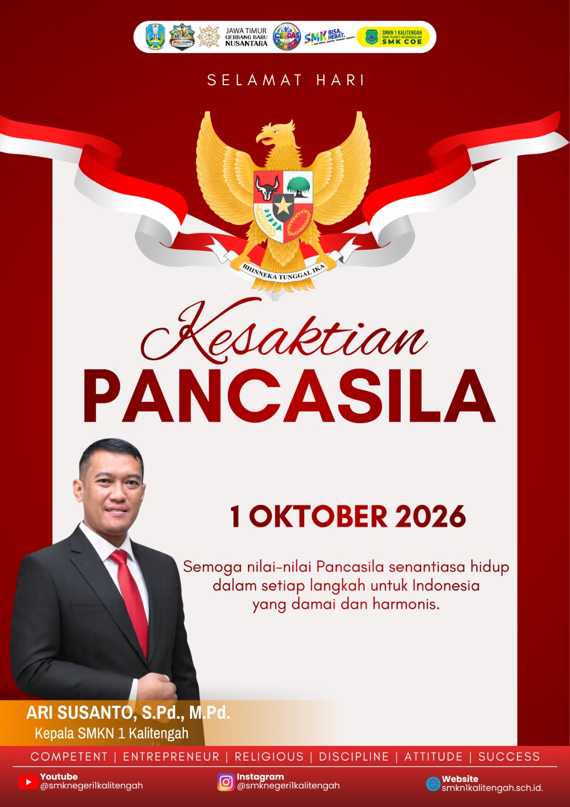 SMKN 1 Kalitengah Memperingati Hari Kesaktian Pancasila 1 Oktober 2026