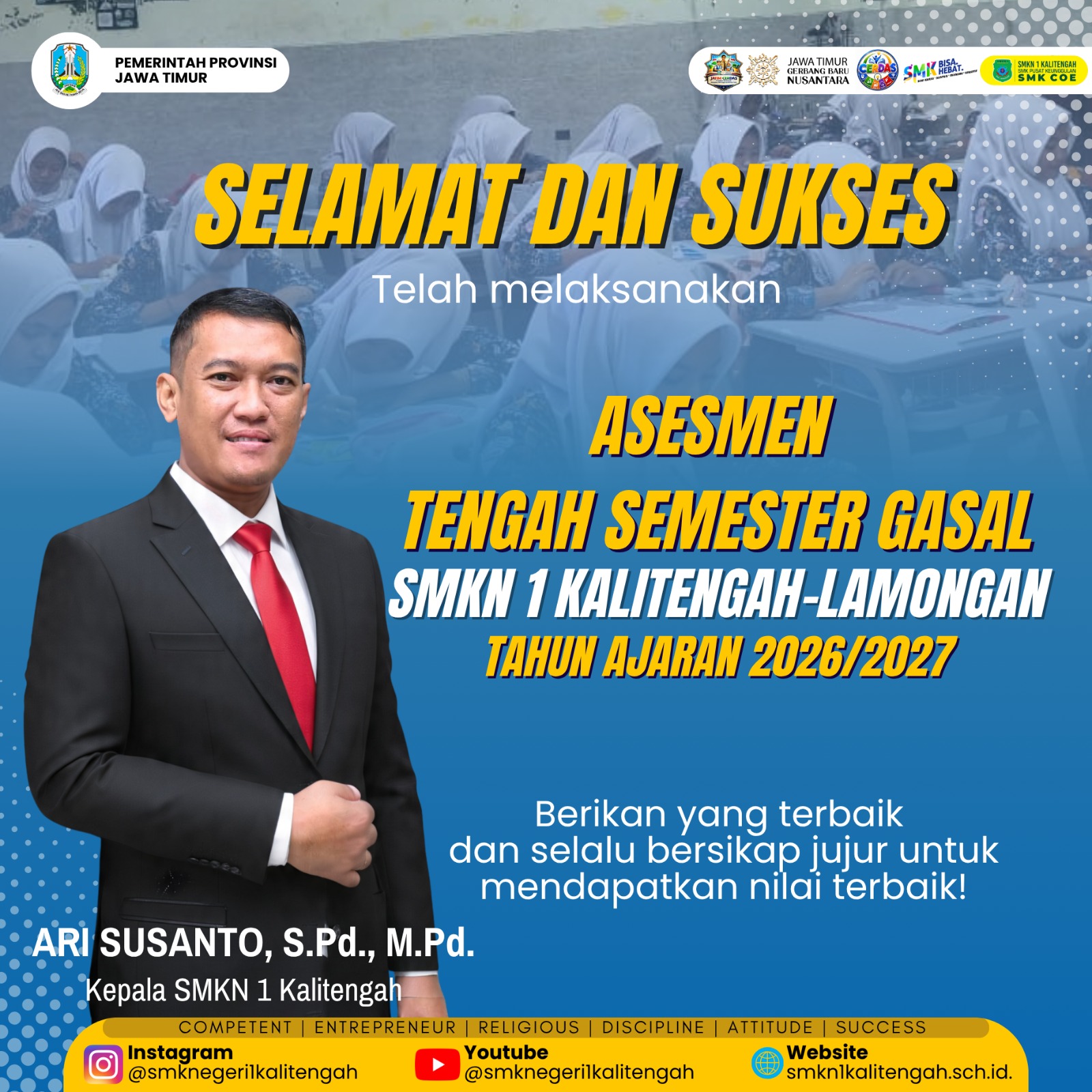 SMKN 1 Kalitengah Sukses Gelar Asesmen Tengah Semester Gasal Tahun Ajaran 2026/2027