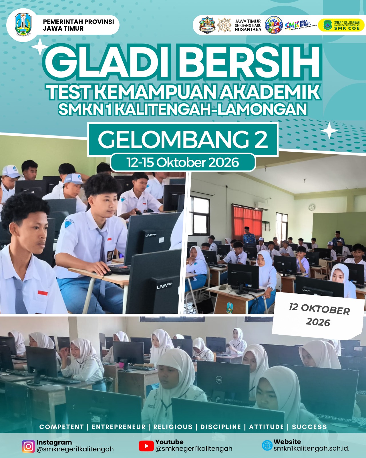 Pelaksanaan Gladi Bersih Tes Kemampuan Akademik (TKA) Gelombang 2 SMKN 1 Kalitengah Tahun 2026
